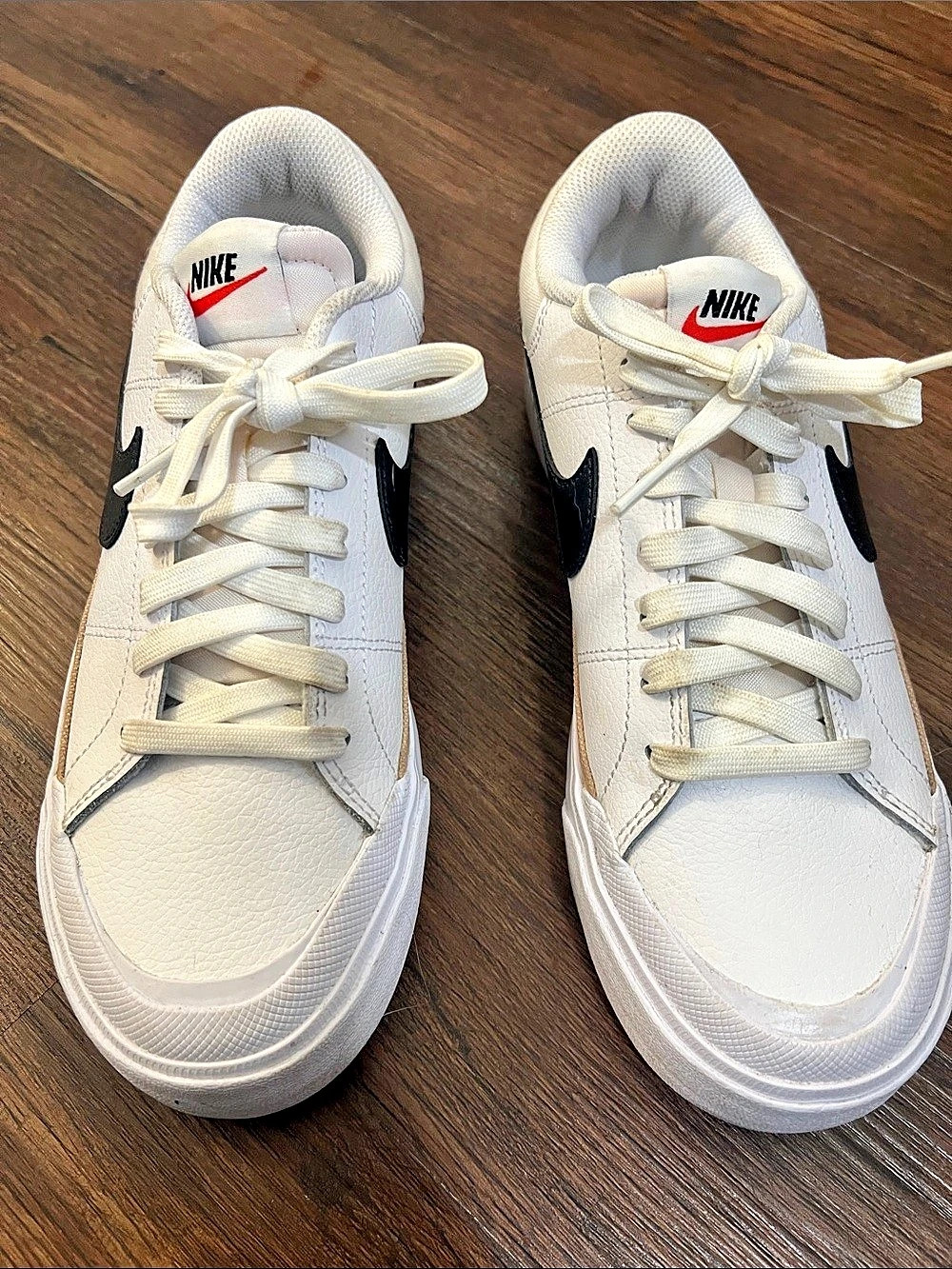 Nike Court Legacy Lift White Black Hemp Sneakers US 8.5